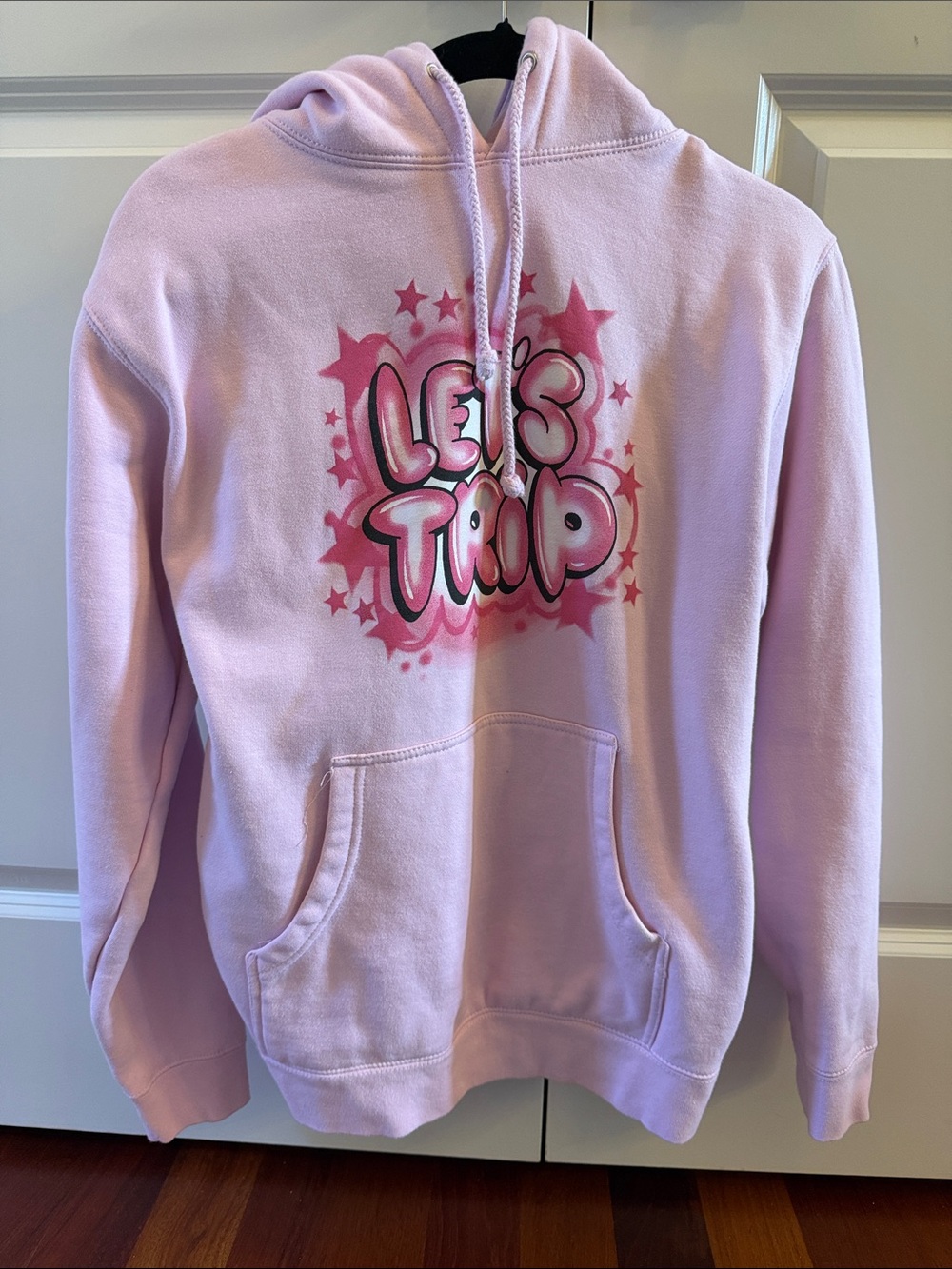 YouTube Sturniolo Tripleta Light Pink Graphic Hoodie — "Let's Trip"